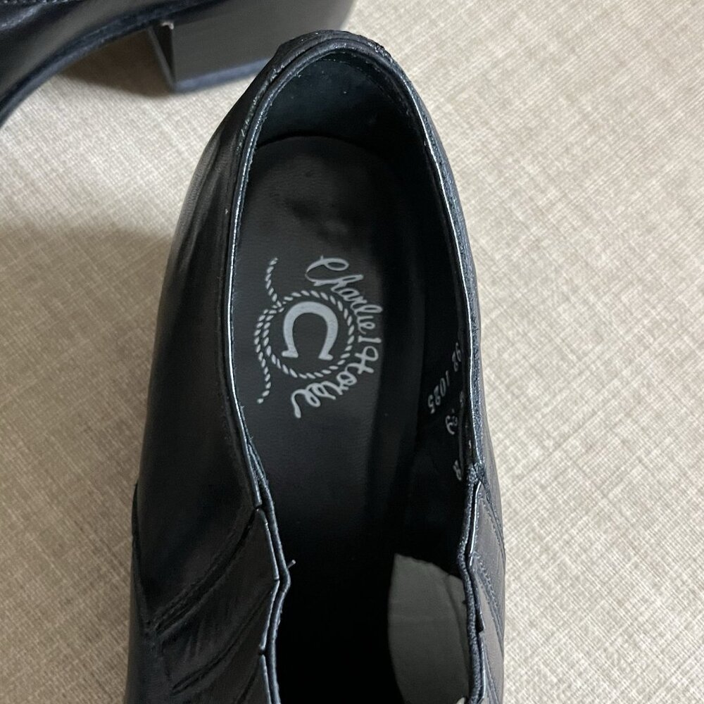 Charlie 1 Horse Black Booties Size 8 (B) Boots Short Leather Western Cowboy - Picture 15 of 16